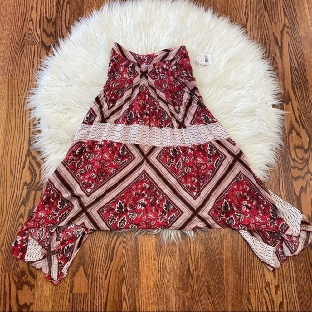 Free People‎ printed paradise handkerchief skirt size 0 NWT